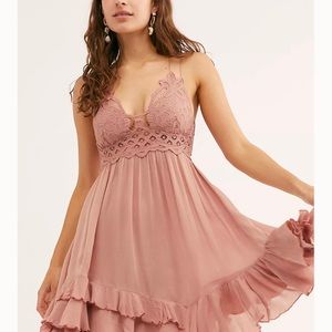 NWT Free People Adella Slip Size Small Color Rose